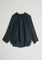Thumbnail for your product : Need Women's Anton Blouse in Black, Size Large | 100% Lamb Suede