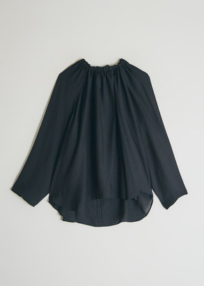Need Women's Anton Blouse in Black, Size Large | 100% Lamb Suede