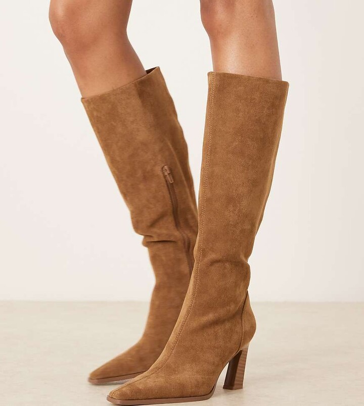 Suede Asos Design Courtney Chunky ASOS DESIGN Wide Fit Clara