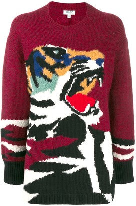 kenzo red jumper womens