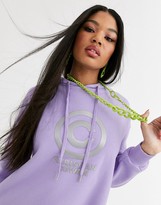 Thumbnail for your product : ASOS DESIGN x Christian Cowan hooded logo sweat dress