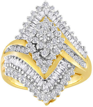 FINE JEWELRY 1 CT. T.W. Diamond 10K Yellow Gold Marquise-Shaped Cocktail Ring