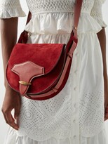 Thumbnail for your product : Isabel Marant Botsy Suede Cross-body Bag - Dark Red