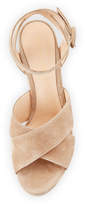 Thumbnail for your product : Gianvito Rossi Suede Platform Ankle-Strap Sandal
