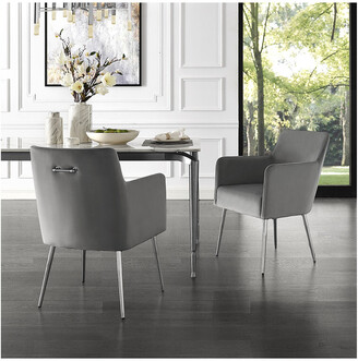 INSPIRED HOME Set Of 2 Mazolini Velvet Dining Chair
