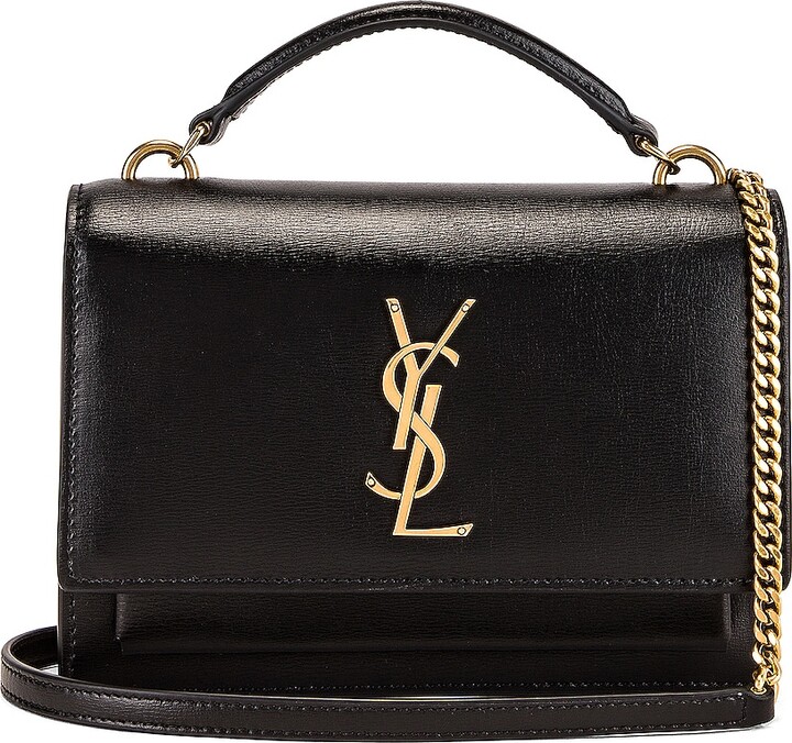 sunset monogram ysl small calf leather wallet on chain