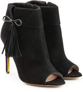 Thumbnail for your product : Rupert Sanderson Tinsel Suede Open Toe Ankle Boots