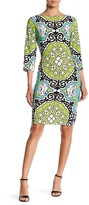 Thumbnail for your product : London Times T2516MJC Floral Damask Sheath Dress
