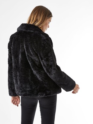 dorothy perkins swirl faux fur coat