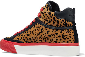 Rag & Bone Army High Leopard-print Suede High-top Sneakers