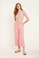Thumbnail for your product : BDG Pink Cropped Denim Culottes
