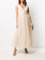 Thumbnail for your product : Giambattista Valli V-Neck Flared Evening Gown