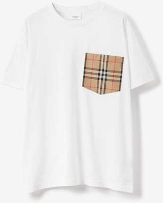 Burberry Vintage Check Pocket Cotton Oversized T-shirt