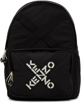 Kenzo Black Sport Logo Backpack