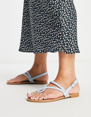 flat light blue sandals