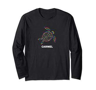 Carmel California Hippie Psychedelic Tribal Sea Turtle Long Sleeve T-Shirt