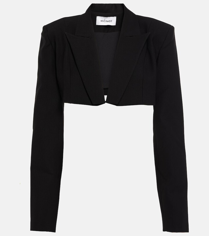 Mônot Cropped crepe blazer