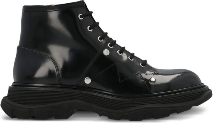 Alexander McQueen Leather Ankle Boots