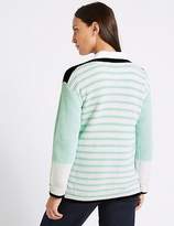 Thumbnail for your product : Marks and Spencer Pure Cotton Colour Block Slash Neck Jumper