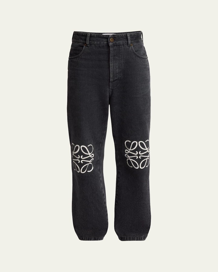 Men's Anagram Baggy Jeans