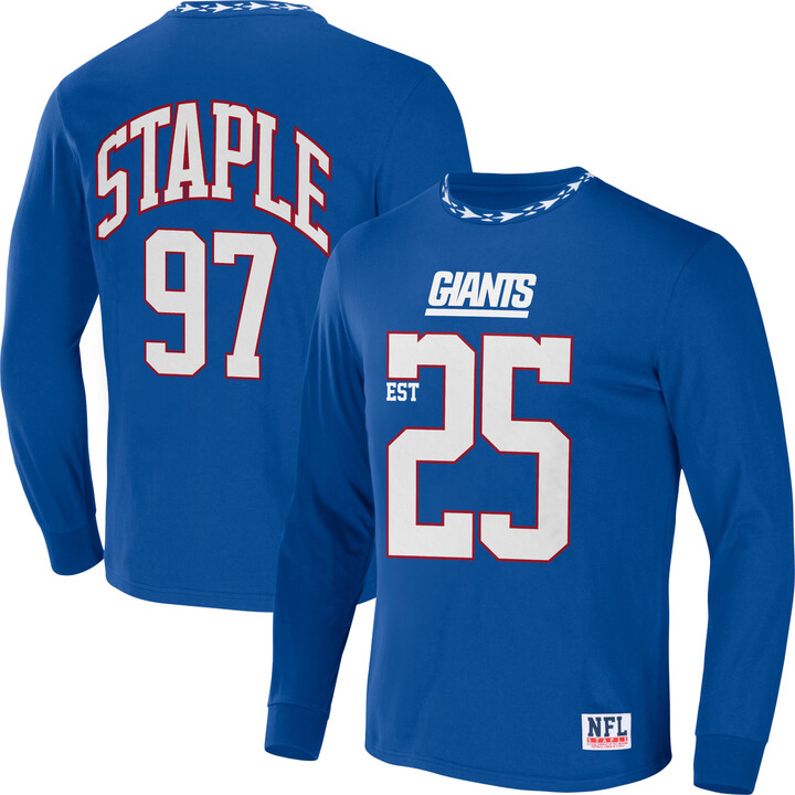 Staple Men's NFL x Blue New York Giants Core Team Long Sleeve T-Shirt