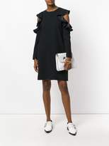 Thumbnail for your product : P.A.R.O.S.H. frill cold shoulder dress