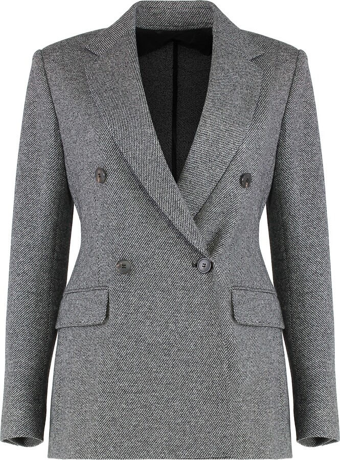 Studio Max Mara Double-breasted Blazer In Jersey