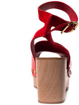 Thumbnail for your product : Celine Leather Platform Ankle-Strap Sandal