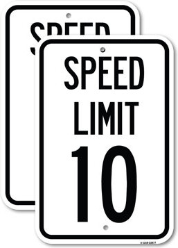SignMission (2 Pack) Speed Reduction Sign Speed Limit 10 Mph 18" X 24" Heavy-Gauge Aluminum Sign