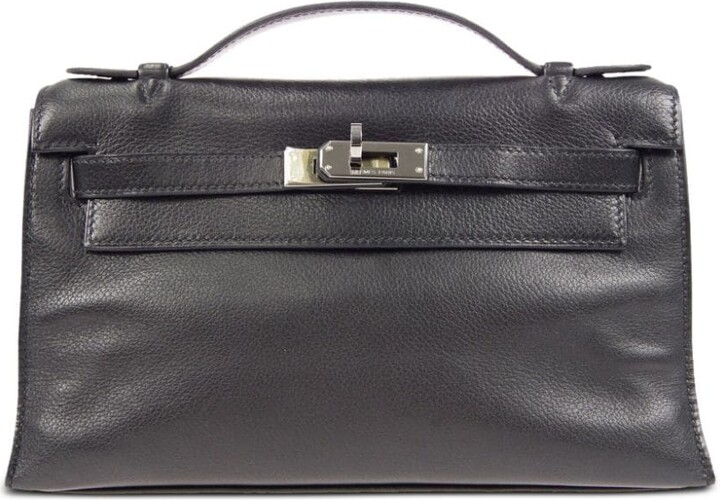 Hermès Anemone Swift Leather Kelly Pochette Bag with Gold Hardware., Lot  #58128