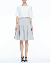 Thumbnail for your product : Halston Large-Pocket Pleated Twill Skirt