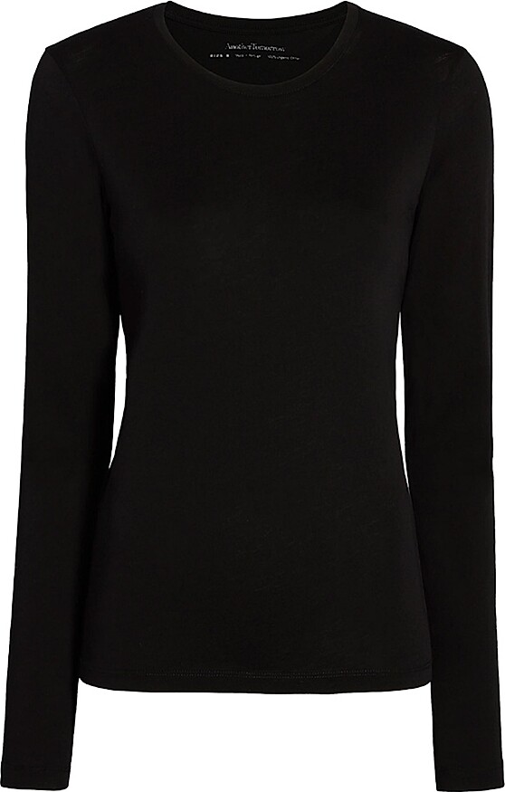 ANOTHER TOMORROW Women's Long Sleeve Tee - White - Size XS