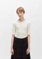 Thumbnail for your product : LAUREN MANOOGIAN Merino Fine Rib Tee Ivory Size: 3