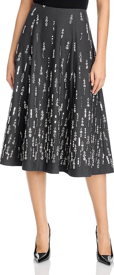 Cinq a Sept Selene Beaded Midi Skirt