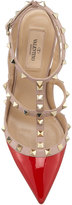 Thumbnail for your product : Valentino Rockstud Two-Tone Patent Sandal, Red