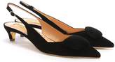 Thumbnail for your product : Rupert Sanderson Misty Black Suede Pointed Toe Sling Back Kitten Heels