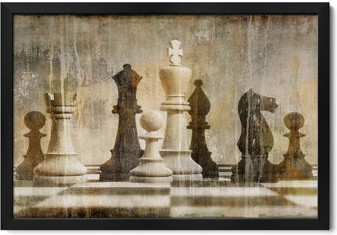 Latitude Run Chess Premium Framed Poster by Russell Brennan