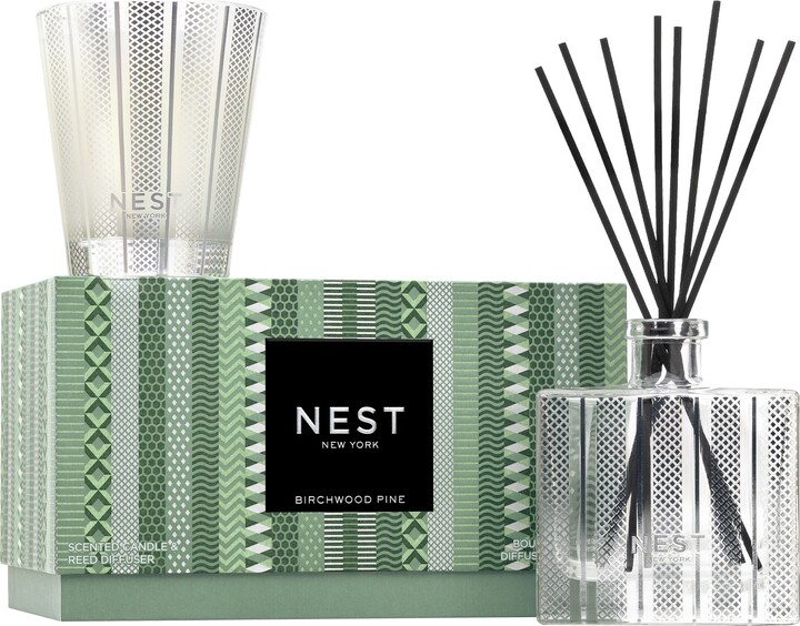 NEST Fragrances Birchwood Pine Classic Candle & Diffuser Set