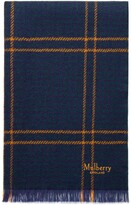 Thumbnail for your product : Mulberry Reversible TriColour Check Scarf Ebony Lambswool