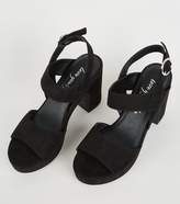 Thumbnail for your product : New Look Suedette Platform Block Heels