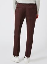 Thumbnail for your product : Topman Dark Brown Skinny Fit Suit Pants