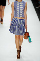 Thumbnail for your product : Vanessa Bruno Anina embroidered striped cotton-poplin top