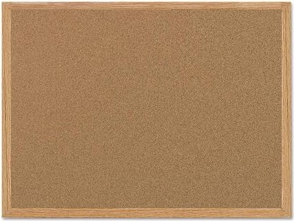 Bi-Silque Visual Communication MasterVision Value Cork Bulletin Board with Oak Frame 24 x 36 Natural MC070014231