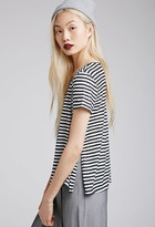 Thumbnail for your product : Forever 21 High-Slit Striped Top