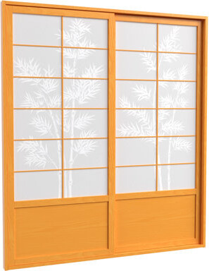 Oriental Furniture Keir Shoji Sliding Doors - Bamboo Tree
