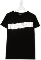 Thumbnail for your product : Balmain Kids TEEN metallic-detail cotton T-shirt