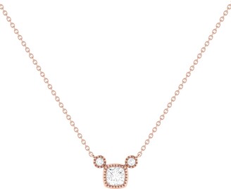 LMJ - Cushion Cut Diamond Birthstone Necklace In 14K Yellow Gold - ShopStyle