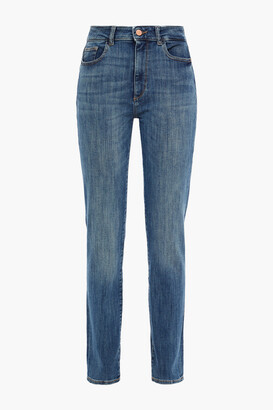DL1961 Nina Distressed Mid-rise Skinny Jeans