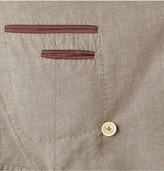 Thumbnail for your product : Loro Piana Brown Unstructured Double-Breasted Cotton Blazer