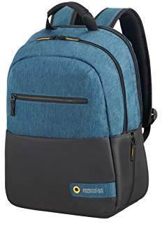 American Tourister City Drift Laptop Backpack Casual Daypack, 40 cm, 20 Liters, Black/Grey